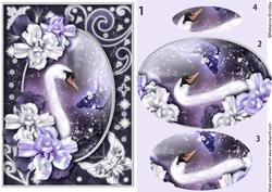 Midnight Swan in Purple Pyramid