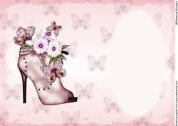 Pink Flowerheads Over Heel Insert