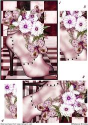 Pink Flowerheads Over Heel Pyramid