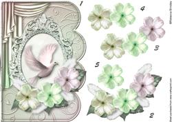 Flight of Fantasy 3 Scalloped Edge Card Decoupage