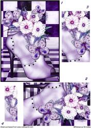 Lavender Flowerheads Over Heel Pyramid