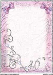 Pink Opalescent Bouquet A4 Insert