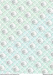 A Delicate Mint Rose Backing Paper 2