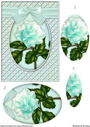 A Delicate Mint Rose Pyramid
