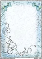 Blue Opalescent Bouquet A4 Insert