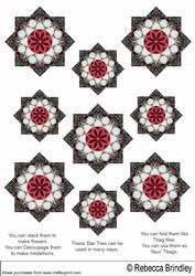 Red Christmas Candy Canes Star Tiles