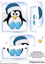 The Little Blue Christmas Penguin Inverted Pyramid