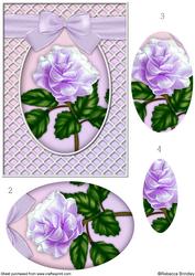 A Delicate Purple Rose Pyramid
