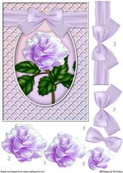 A Delicate Purple Rose Decoupage