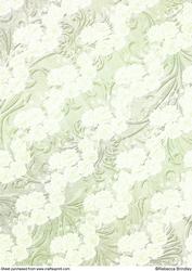 Lime Opalescent Bouquet Backing Paper 2