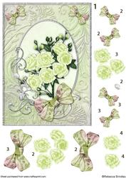 Lime Opalescent Bouquet Decoupage
