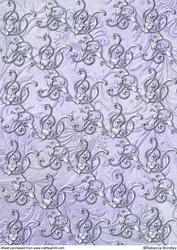 Lavender Opalescent Bouquet Backing Paper 1