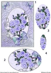Lavender Opalescent Bouquet Pyramid