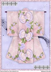 A4 Flutterby Fantasy Kimono Card in Purple