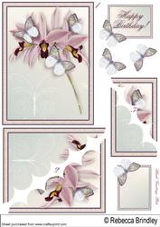 Butterflies and Orchids Wavey Corner Stacker