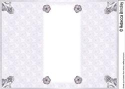 Baroque Fan in Lavender Gatefold Insert