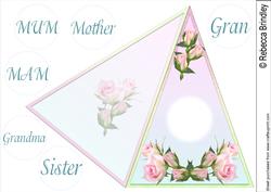 Pink Roses for Her Triangle Card