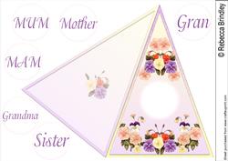 Pansies for Her Triangle Card