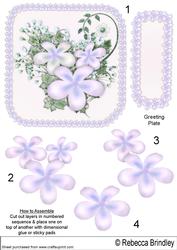 Floral Visage in Lilac - Decoupage