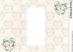 Floral Visage in Cream - Gatefold Insert