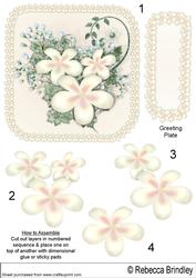 Floral Visage in Cream - Decoupage
