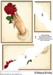 A Single Red Rose Wavey Corner Stacker