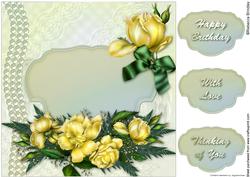 Sweet Titanite Roses 8x8 Card Front