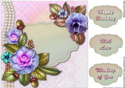 Classy Autumn Camellia 8x8 Card Front
