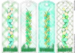 Simply Tulips in Mint Bookmarks