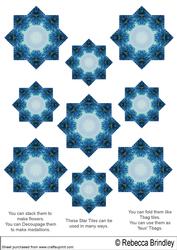 Blue Begonia Star Tiles