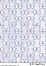 Blue Flutterby Blossoms Backing Paper 2
