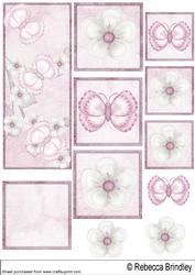 Pink Flutterby Blossoms Toppers