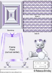 Purple Snow Bear Theatre Card