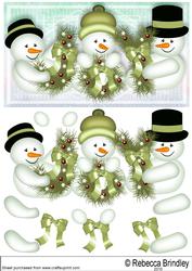 Christmas Joy Decoupage in Olive