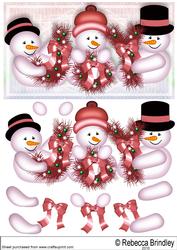 Christmas Joy Decoupage in Red