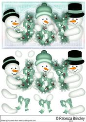 Christmas Joy Decoupage in Green