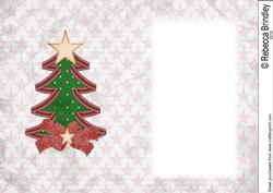 Merry Christmas Tree Insert in Red and Green