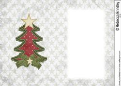 Merry Christmas Tree Insert in Green and Red