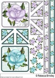 Lilac and Turquoise Rose Toppers