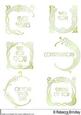 Art Nouveau Greeting Plates in Olive