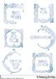 Art Nouveau Greeting Plates in Blue