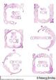 Art Nouveau Greeting Plates in Pink