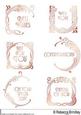 Art Nouveau Greeting Plates in Blush
