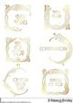 Art Nouveau Greeting Plates in Gold