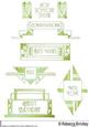 Art Deco Greeting Plates in Olive