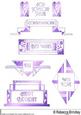 Art Deco Greeting Plates in Purple