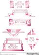 Art Deco Greeting Plates in Pink