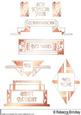 Art Deco Greeting Plates in Rust