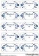 Labels Saying Handmade by in Blue