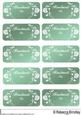 Solid Colour Labels Saying Handmade by in Green